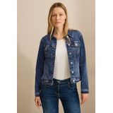 Mid Blue Wash - Jack - 4 Zakken - Knoopsluiting - Met Borstzakken