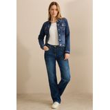 Mid Blue Wash - Jack - 4 Zakken - Knoopsluiting - Met Borstzakken