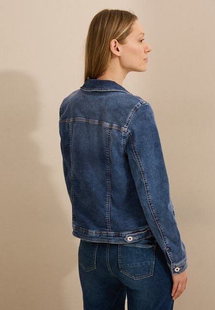 Mid Blue Wash - Jack - 4 Zakken - Knoopsluiting - Met Borstzakken