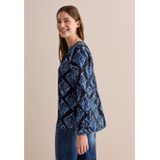 Blouse - Universal Blue - Lange Mouwen - Grafisch Patroon