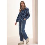 Blouse - Universal Blue - Lange Mouwen - Grafisch Patroon