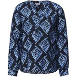 Blouse - Universal Blue - Lange Mouwen - Grafisch Patroon