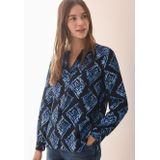 Blouse - Universal Blue - Lange Mouwen - Grafisch Patroon
