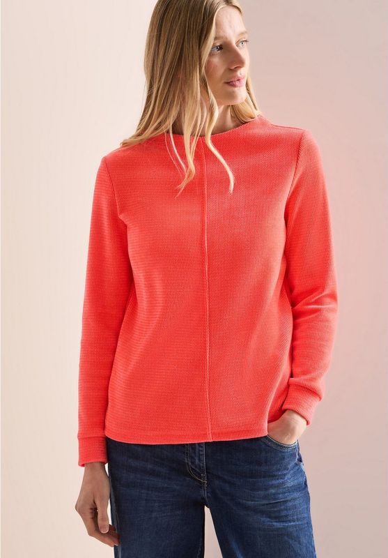 Siernaad - Longsleeve - Juicy Orange - Cord-kwaliteit - Regular Fit