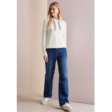 Cecil - B322614 - T-shirt - Vanilla Wit - Lange Mouwen - Bedrukt