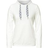 Cecil - B322614 - T-shirt - Vanilla Wit - Lange Mouwen - Bedrukt