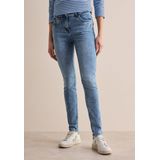 Pantalon - Denim Bleu Clair - Mélange de Coton - Taille Haute