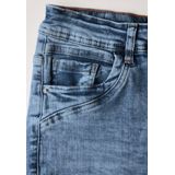 Pantalon - Denim Bleu Clair - Mélange de Coton - Taille Haute