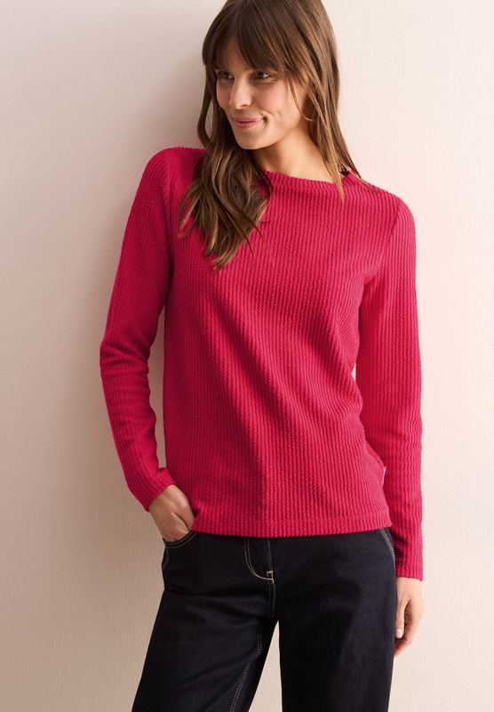 Cecil Langarmshirt, mit Struktur
