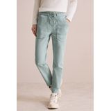 Cecil - Tracey - Broek - Groen - Katoenmix met Stretch