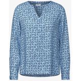 Cecil - Damesblouse - Fresh Light Blue - Met Grafisch Patroon - Lange Mouwen