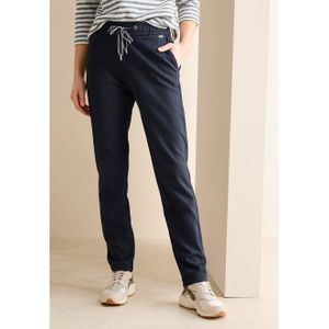 CECIL - Casual Broek - Zwart - Viscosemix - Mid Waist