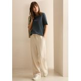 Cecil - T-shirt - Slate Khaki - Fijne Ribstructuur