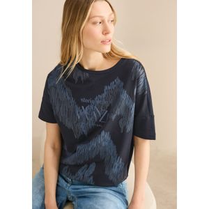 Cecil - Dames Shirt - Blauw - Met Opdruk
