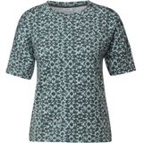 T-shirt - Korte Mouwen - Ronde Hals - Katoenmix - Minimaal Print