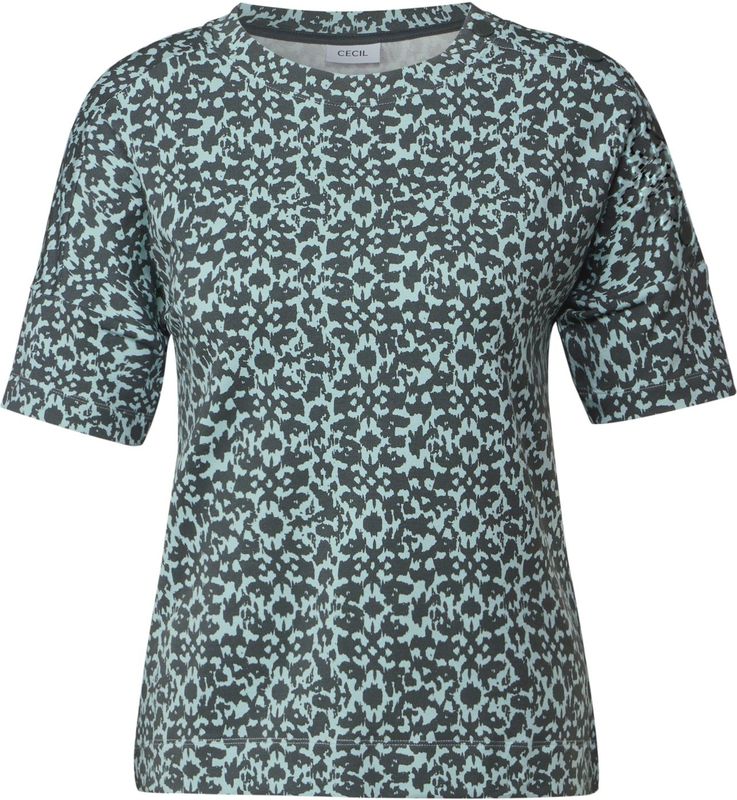 T-shirt - Korte Mouwen - Ronde Hals - Katoenmix - Minimaal Print