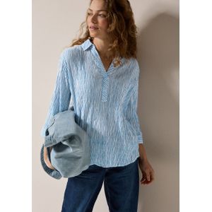 CECIL - Seersucker Blouse - Gestreept - Katoenmix - Casual Look