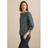 Cecil - Dames Blouse - Groen - Bedrukt - 3/4 Mouwen