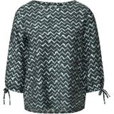 Cecil - Dames Blouse - Groen - Bedrukt - 3/4 Mouwen