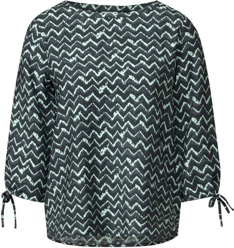 Cecil - Dames Blouse - Groen - Bedrukt - 3/4 Mouwen