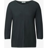 CECIL - Gebreide Trui - Zacht - Katoenmix - Ronde Hals - 3/4 Mouwen