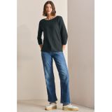 CECIL - Gebreide Trui - Zacht - Katoenmix - Ronde Hals - 3/4 Mouwen