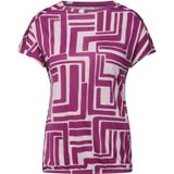 CECIL - Shirt - Grafisch Patroon - Katoen-Modaalmix - Bateauhals