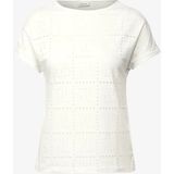 Cecil - Dames Shirt - Wit - Geperforeerd Patroon