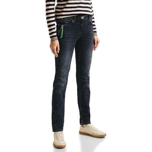 Cecil Dames Casual fit jeans met rits in Blauw, Gr: 25