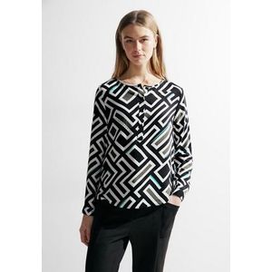 Cecil Damesblouse bedrukt, zwart, M