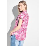 CECIL - Blouse - Bladerprint - Linnen - Klassieke Kraag