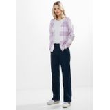 Cecil - Ruiten Vest - Paars - Fijngebreid