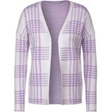 Cecil - Ruiten Vest - Paars - Fijngebreid