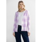 Cecil - Ruiten Vest - Paars - Fijngebreid