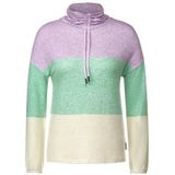 Cecil Dames Shirt met blokstrepen in Groen|Paars, Gr: L