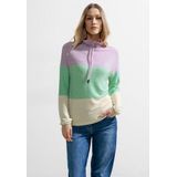 Cecil Dames Shirt met blokstrepen in Groen|Paars, Gr: L