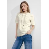 CECIL - Seersucker T-shirt - Korte Mouw - Katoenmix - Dames