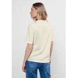 CECIL - Seersucker T-shirt - Korte Mouw - Katoenmix - Dames
