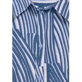 CECIL Printed Shirt Collar Blouse Dames Blouse - soft light blue - Maat L