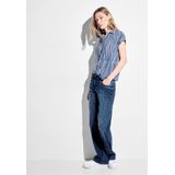 CECIL Printed Shirt Collar Blouse Dames Blouse - soft light blue - Maat L