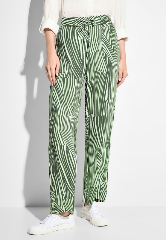 Cecil Dames Broek met wijde pijpen in Groen, Gr: XXL