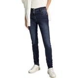 Cecil - Vicky - Jeans - Blauw - Slim Fit met Hoge Taille
