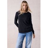 Cecil -NOS Round Neck Pullover-Dames Trui- Universal Blue