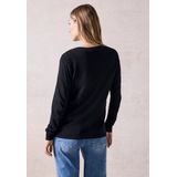 Cecil -NOS Round Neck Pullover-Dames Trui- Universal Blue