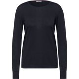 Cecil -NOS Round Neck Pullover-Dames Trui- Universal Blue
