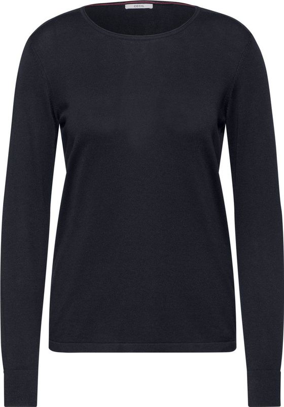 Cecil -NOS Round Neck Pullover-Dames Trui- Universal Blue