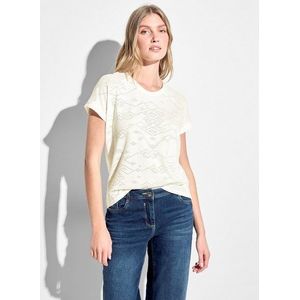 Cecil B321529 T-shirt voor dames, Vanilla Wit