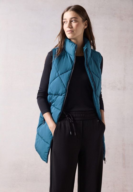 Cecil - Bodywarmer - Nordic Aqua Blue - 2 Ritszakken - 2-Wegritssluiting