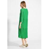 Blousejurk - Fresh Apple Green - Met Structuur - V-hals - 3/4-Mouwen