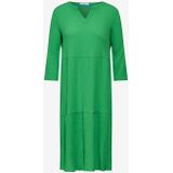 Blousejurk - Fresh Apple Green - Met Structuur - V-hals - 3/4-Mouwen